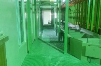 广东清远新野卫浴公司电镀平台项目玻璃钢格栅、玻璃钢桥架工程